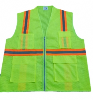 Class 2 Hi-Viz Lime Green Mesh Safety Vests