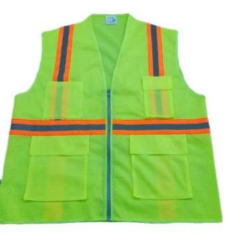  Class 2 Hi-Viz Lime Green Mesh Safety Vests	