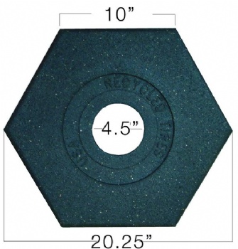  Open Top Delineator with rubber  base	