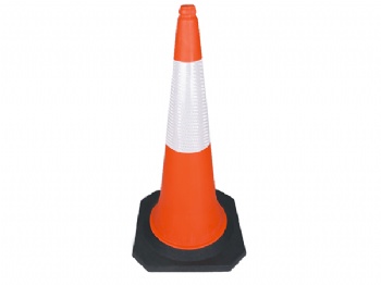 PE traffic cone with collar