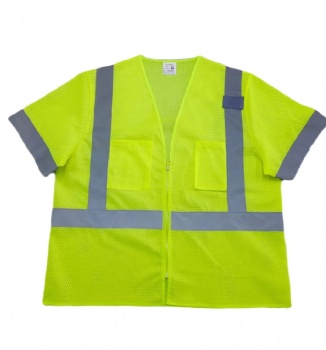Lime 100% Polyester Mesh Safety Vest